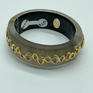 Alexis Bittar Warm Gray Hinge Cuff Bracelet